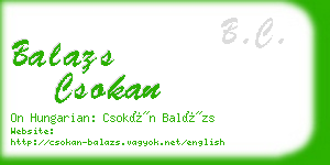 balazs csokan business card